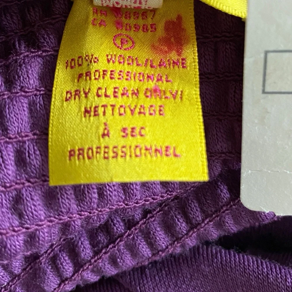 Catherine Malandrino Women's Strapless Wool Dress Purple Size M - Picture 12 of 14